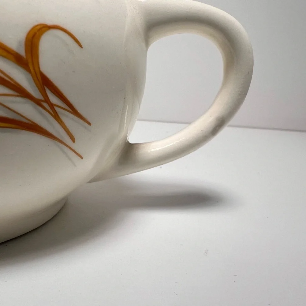 3/$25 SALE! Vintage Homer Laughlin Golden Wheat Cream Gravy‎ Boat with Creamer